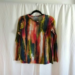 Multicolored long sleeved shirt vintage 70s hip